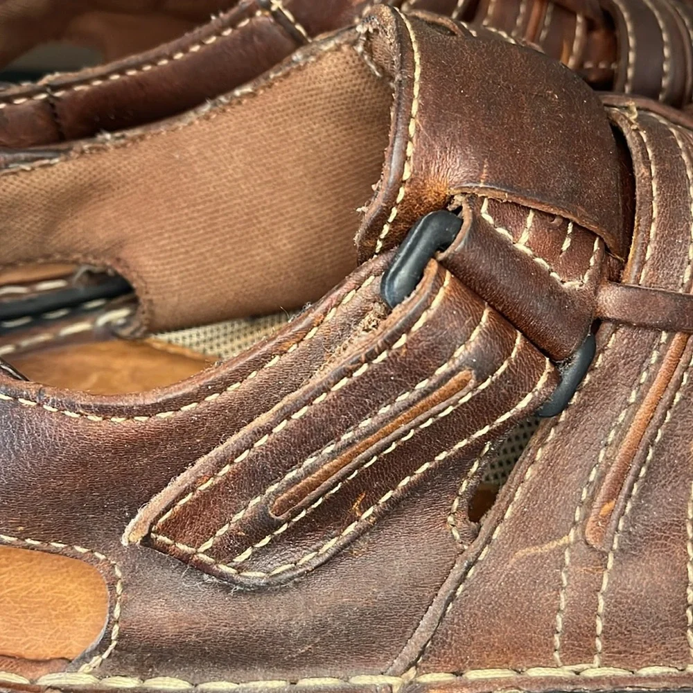 Men's Brown Leather Sandals (10)